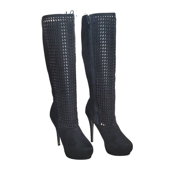 Luxe By JustFab  Knee High Dressy Boots Size 6 High‎ Stiletto Heel Platform Boot - Picture 1 of 10